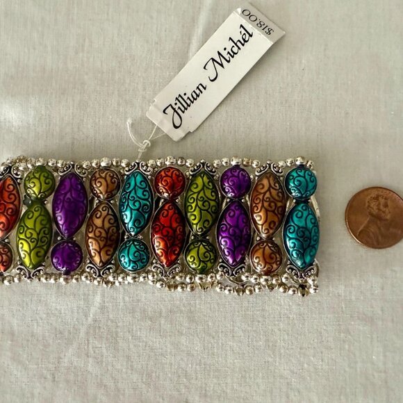 Jillian Michél Multicolor Stretch Bracelet Boho Chic Jewelry - Picture 3 of 5